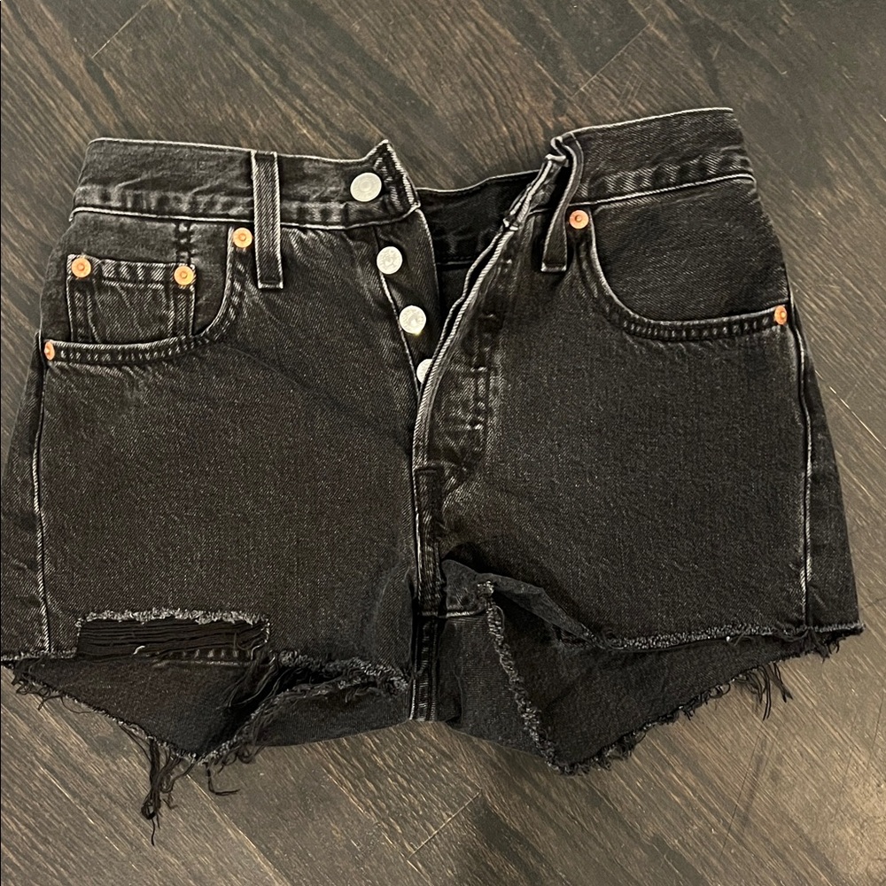 Levi's Black Jean Shorts